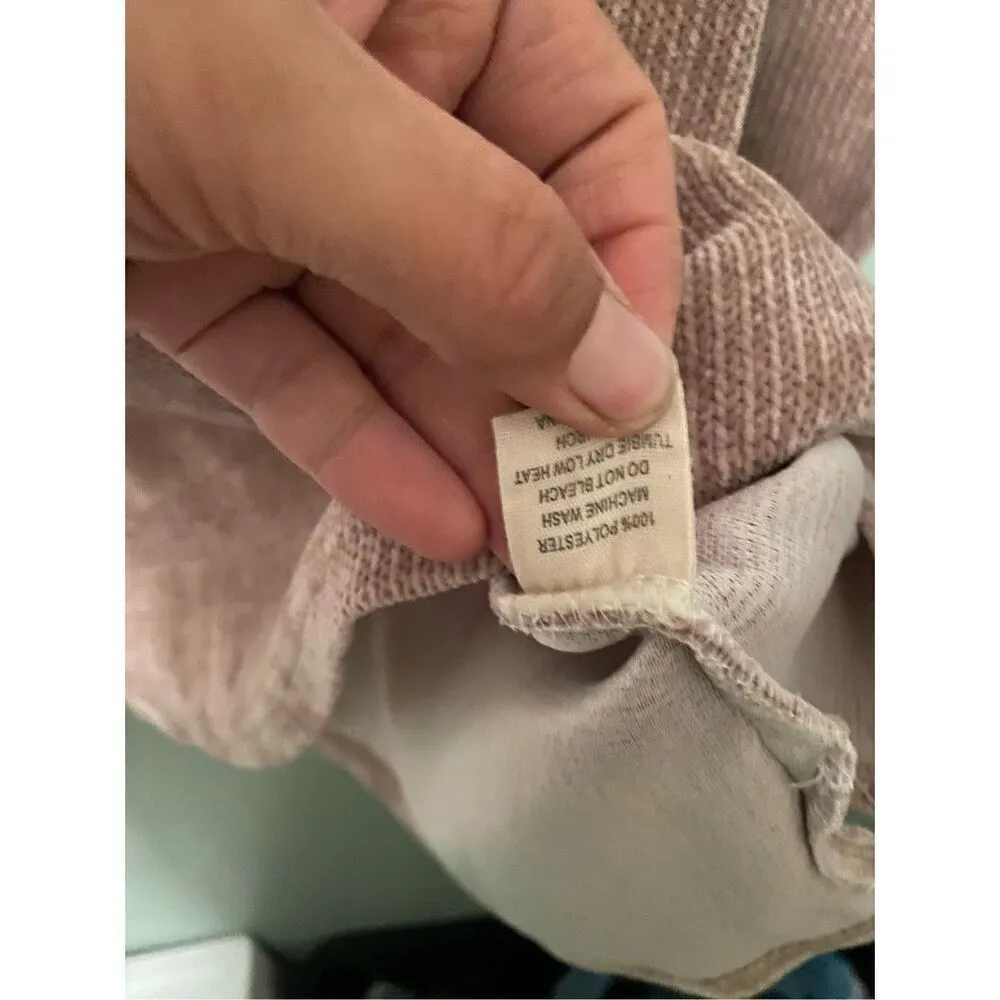 Prissy Jane Brown Beige 1/4 Zip Pullover Size Medium Tan - Image 6