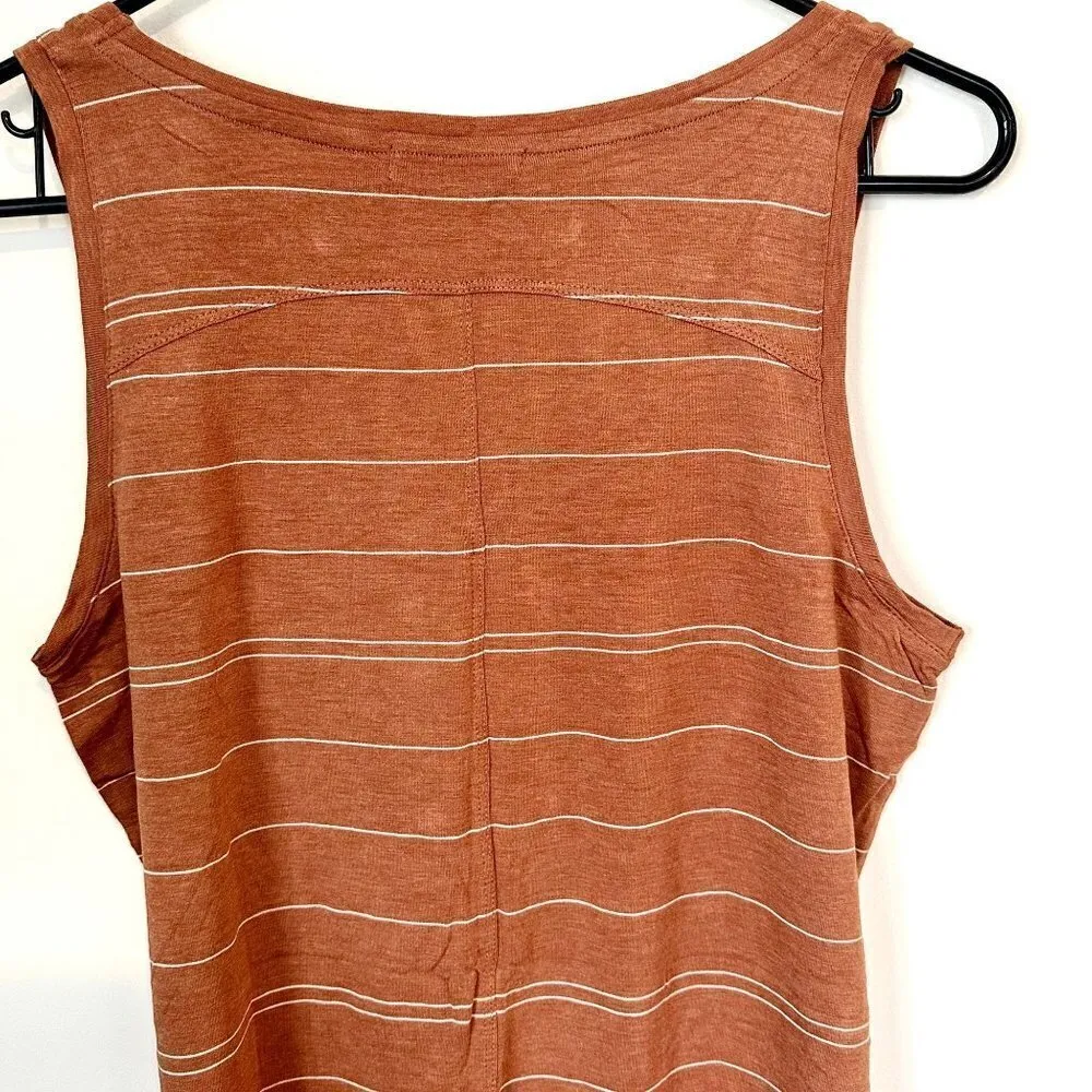 NWT Prana Foundation Scoop Neck Tank in Copper Heather Stripe - Size Small - Image 6