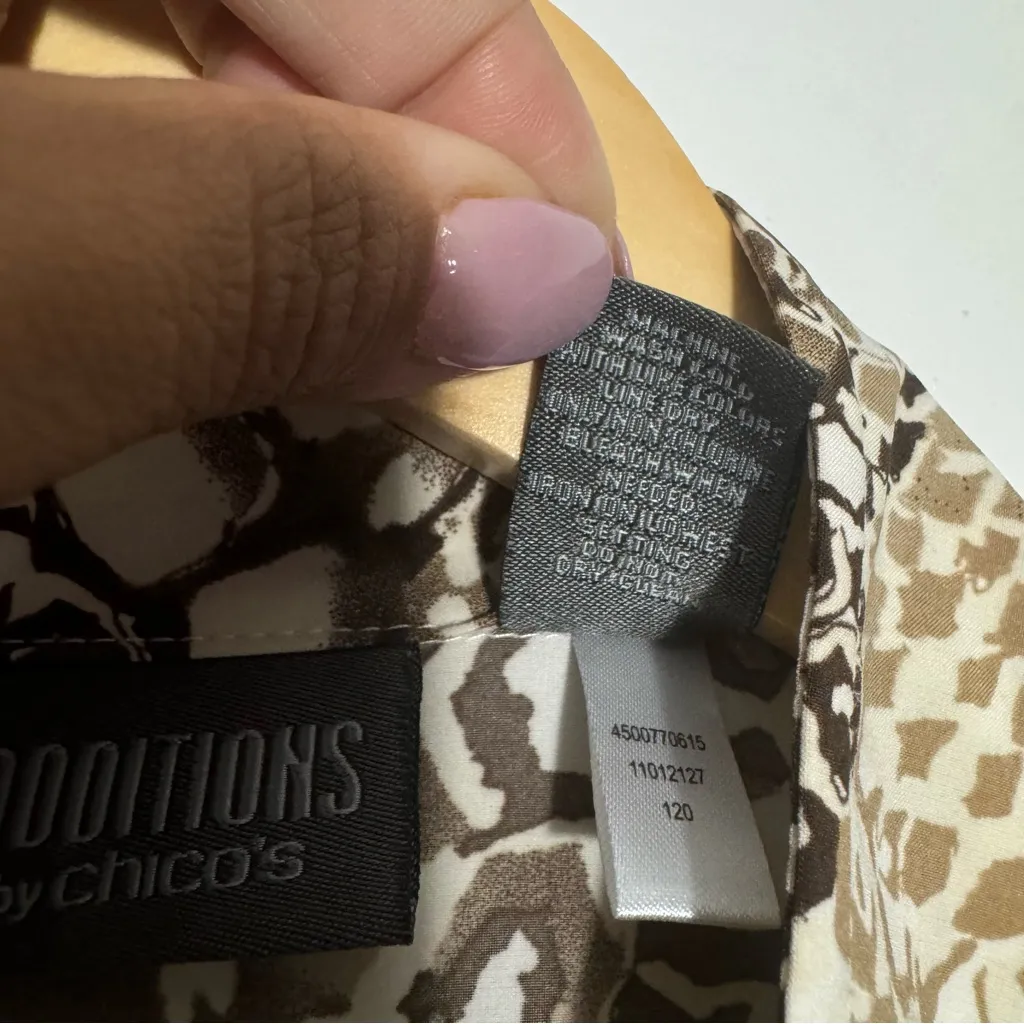 NEW Chico's Additions Printed Full Zip Jacket‎ w/ Pockets Size Large Chico's 2 - Image 4