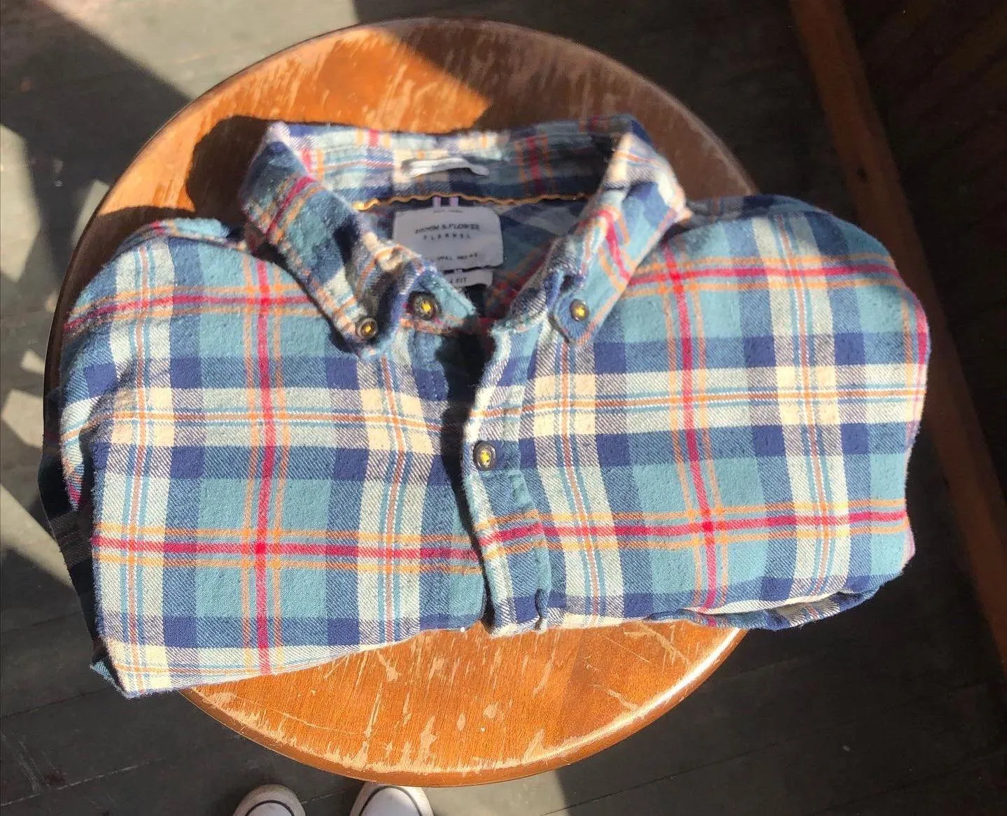 Denim & Flower Vintage Oversized Flannel  - Image 4