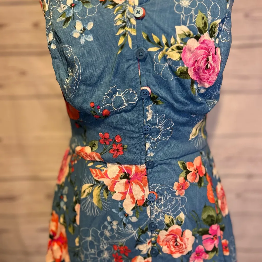 NWT Torrid Floral Button-Front Sleeveless Blouse Size 00 (M/L) - Image 5