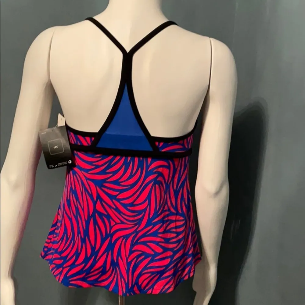 Nike Hyper Cobalt Blue Intense Red Tankini Top Medium NEW - Image 6