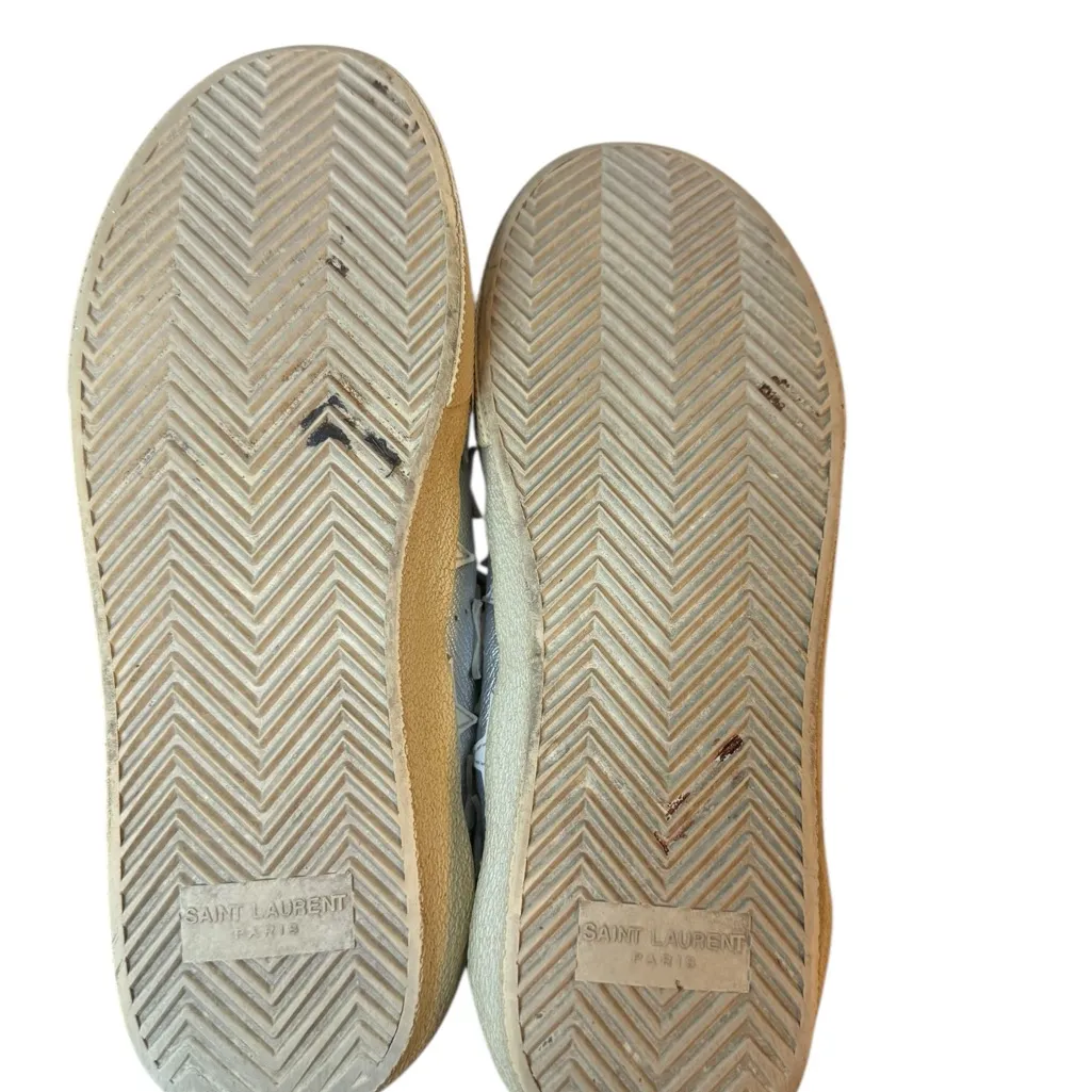 Saint Laurent Court Classic Silver Star Sneakers - Image 8