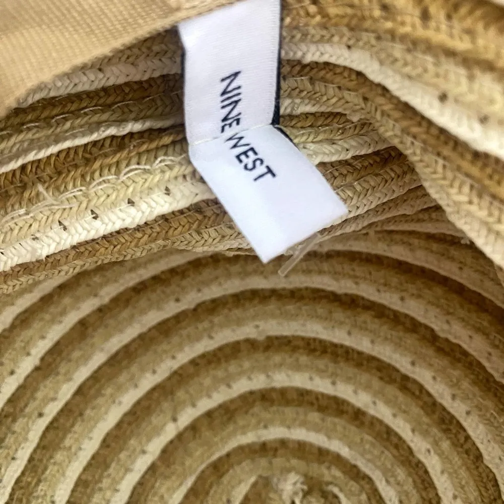 Nine West Stripped Beach Hat in Tan​​​​​ - Image 4