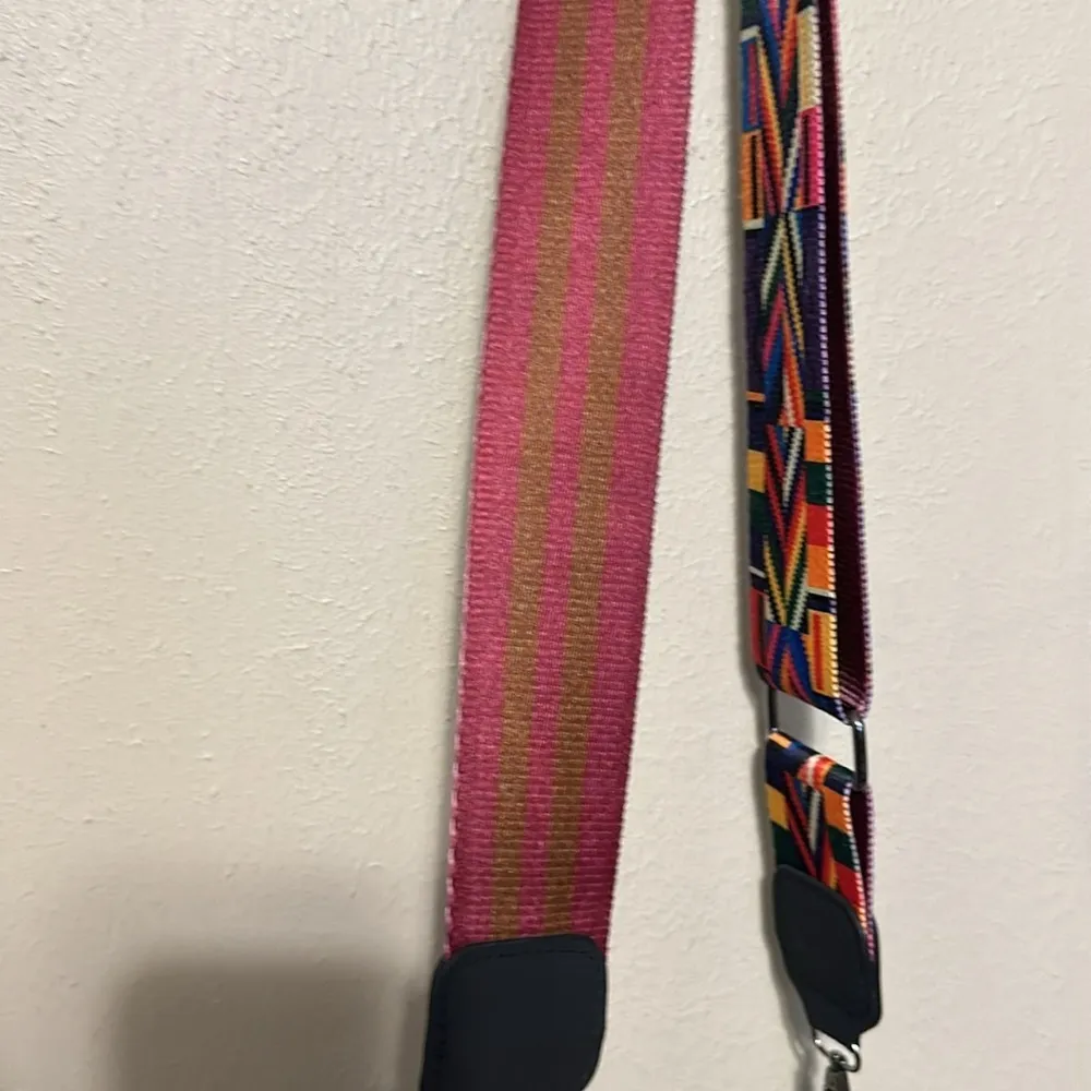 Threaded‎ Pear Tassel Crossbody Bag in Matte Black Adjustable Guitar Strap - Image 4