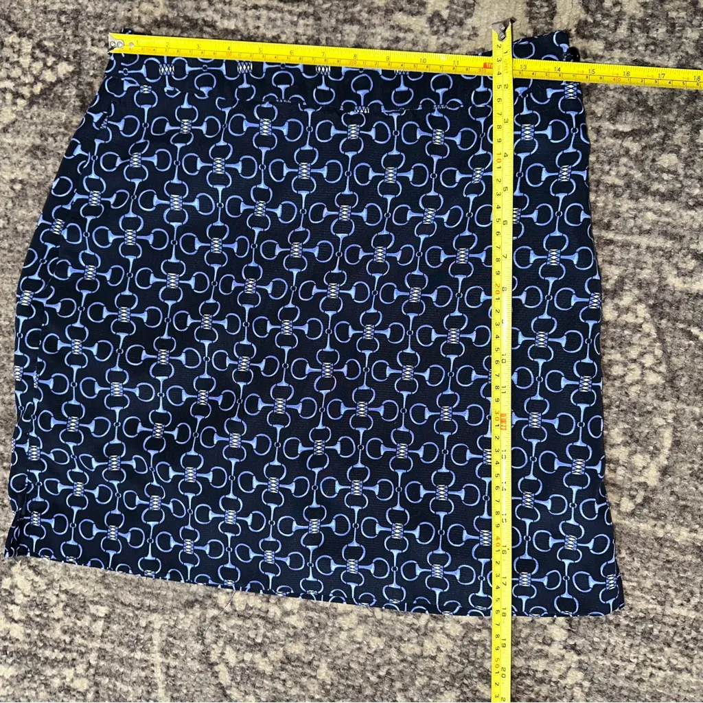 EP Pro Women’s Size 4 Navy Blue Gold Equestrian Horse Bit Golf Skort - Image 5