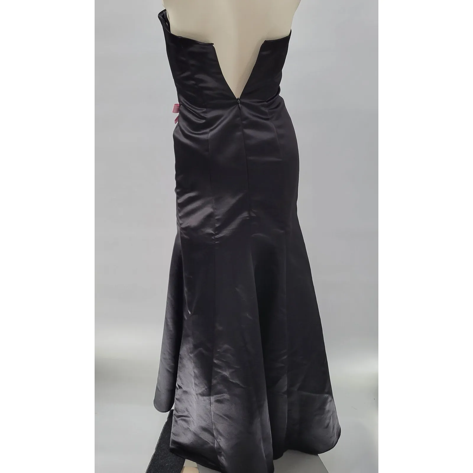VTG Gunne Sax Jessica McClintock Gown 5/6 Black‎ Pink Satin Fairy Formal Dress Black - Image 5