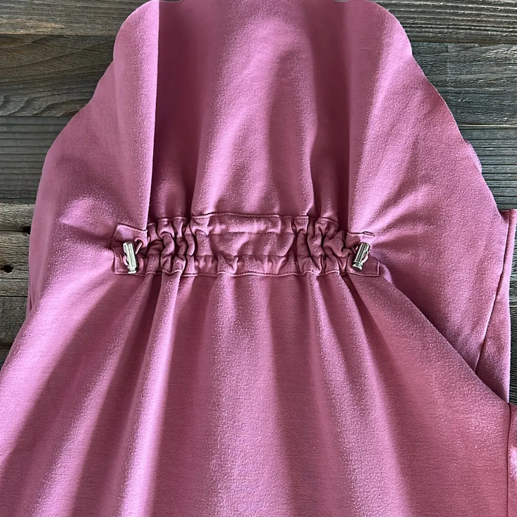 Gymshark V-Neck Short Sleeve Raw Hem Cinch Back Crop Fitness Top Size Small - Image 4