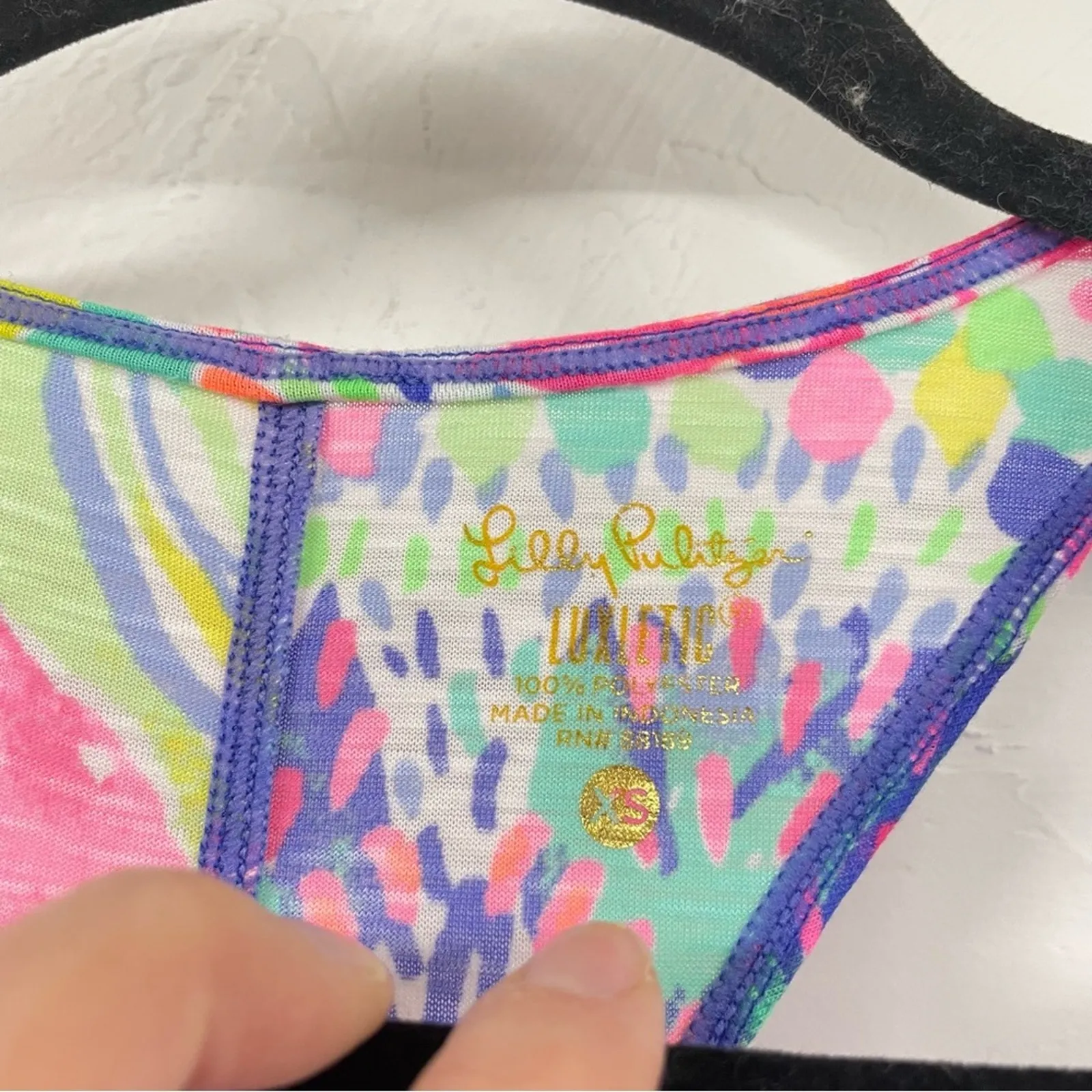 Lilly Pulitzer Multi Color Sleeveless Blouse Womens XS Bright Beachy Tropical - Image 3