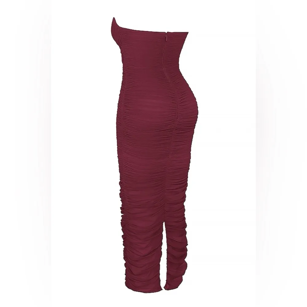 House of CB SAPPHIRE WINE GATHERED MAXI DRESS, Size Small, $239 - Image 8