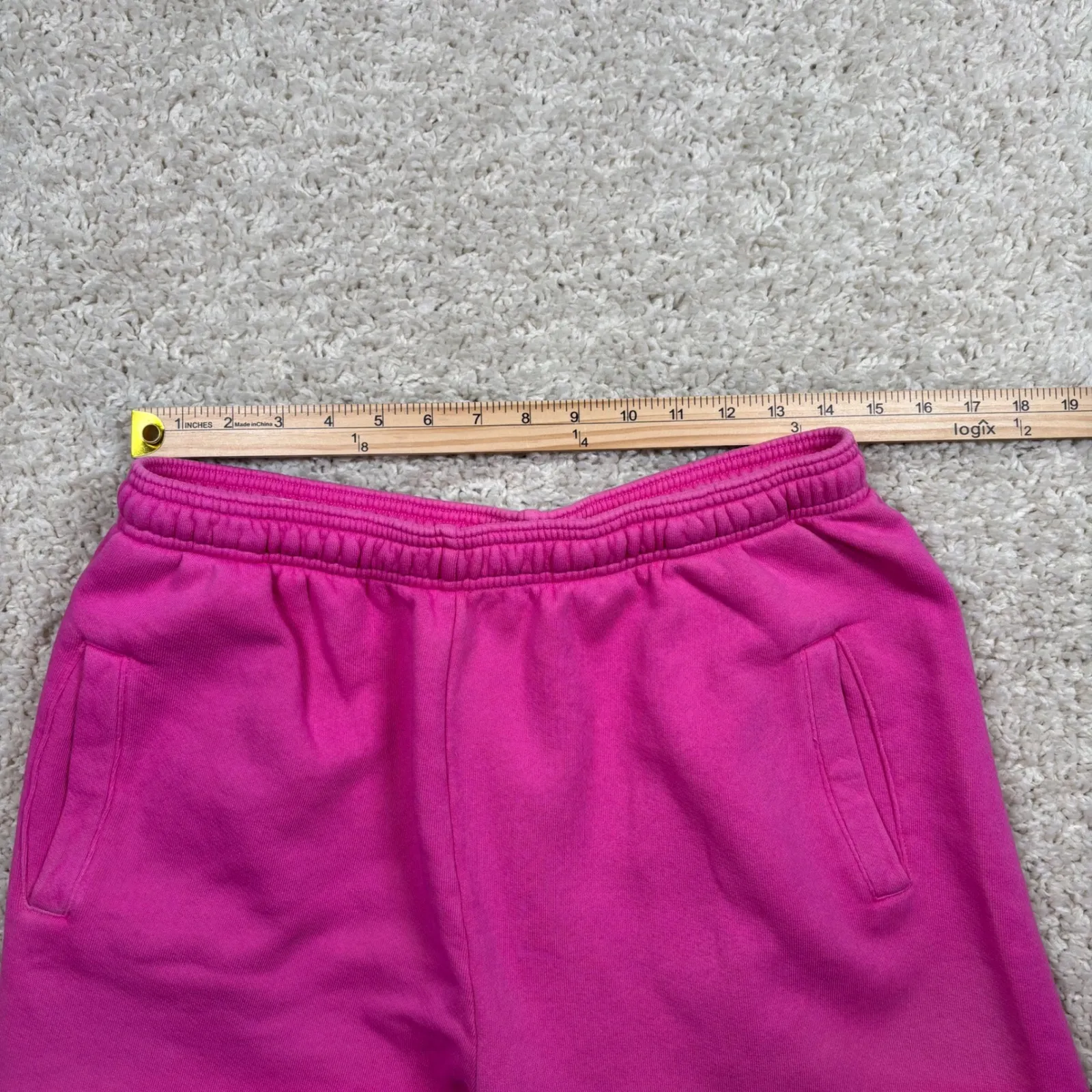 SUNDRY Pink Dip Dye Sweatpants Joggers Drawstring Waist Size XL Made in USA - Image 4