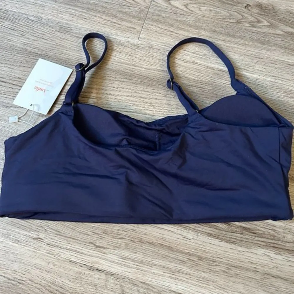 Andie The Maui Bikini Swim Top Navy Size S NWT - Image 4
