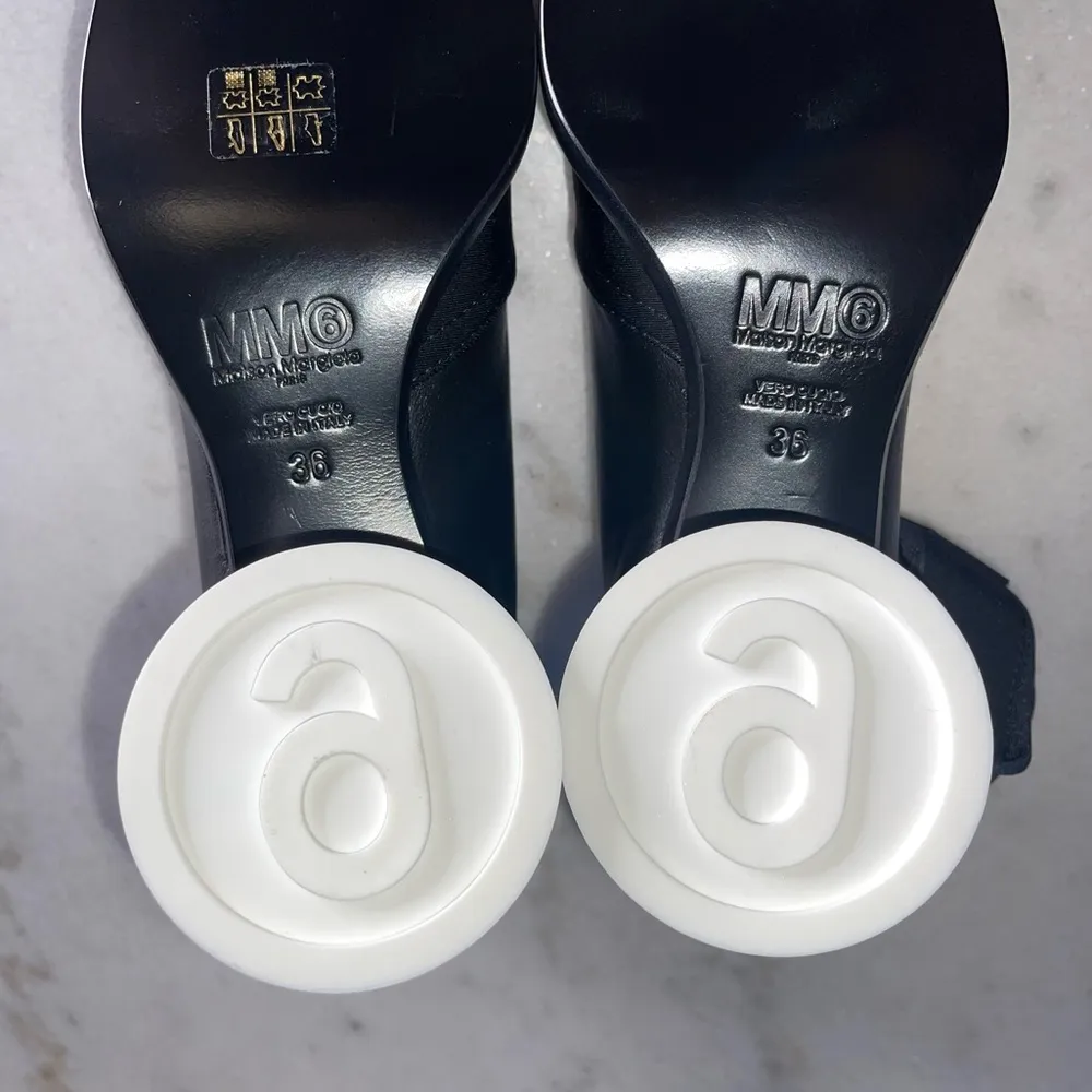 New MM6 Maison Margiela Black Moto Boots Size 5 - Image 16