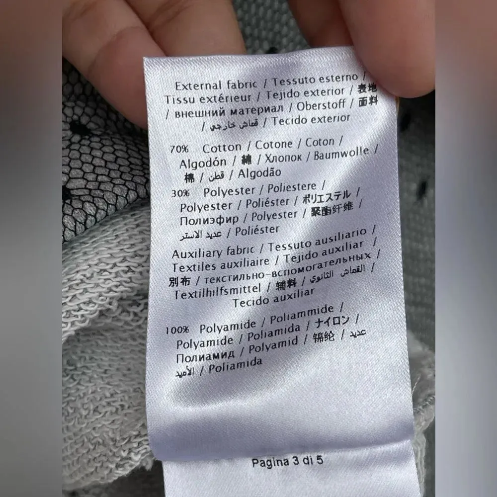 RED VALENTINO TULLE HOODIE SMALL Black - Image 9