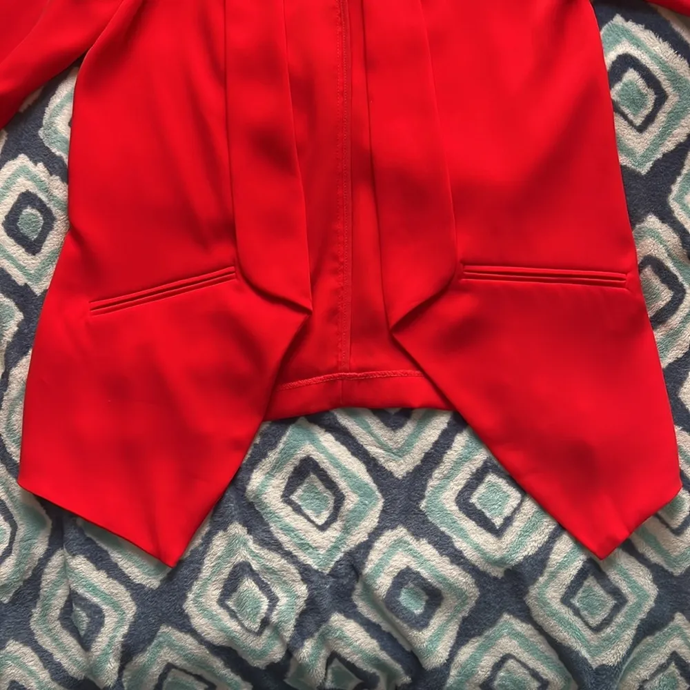 Lulus Miss Punctuality Red Lightweight Blazer - Image 7