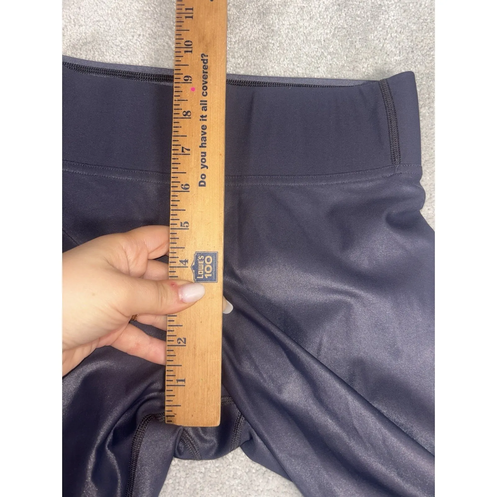 Carbon 38 Takara Shine Metallic Gray Crop High Rise Leggings Women's Size S - Image 6