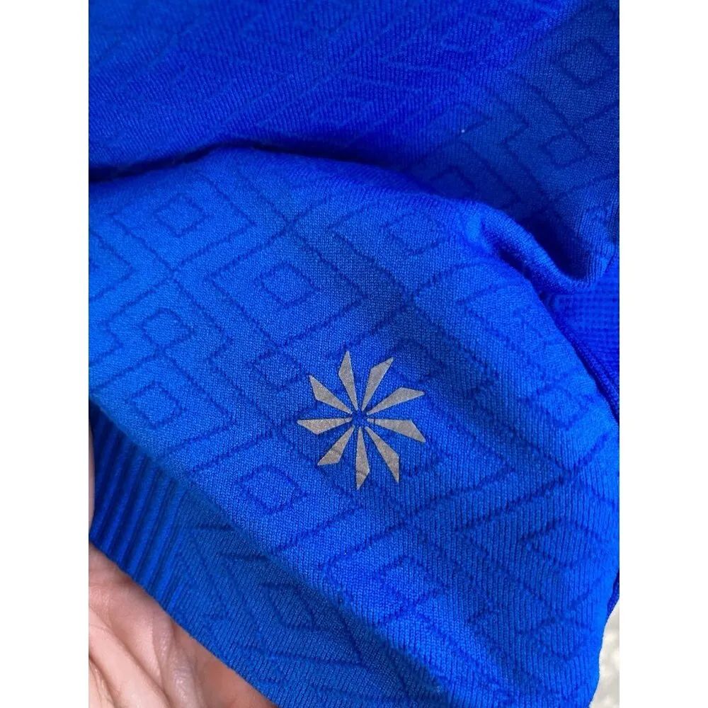 Athleta Momentum Seamless Hoodie Womens Size XL Blue Casual Athleisure Running - Image 7