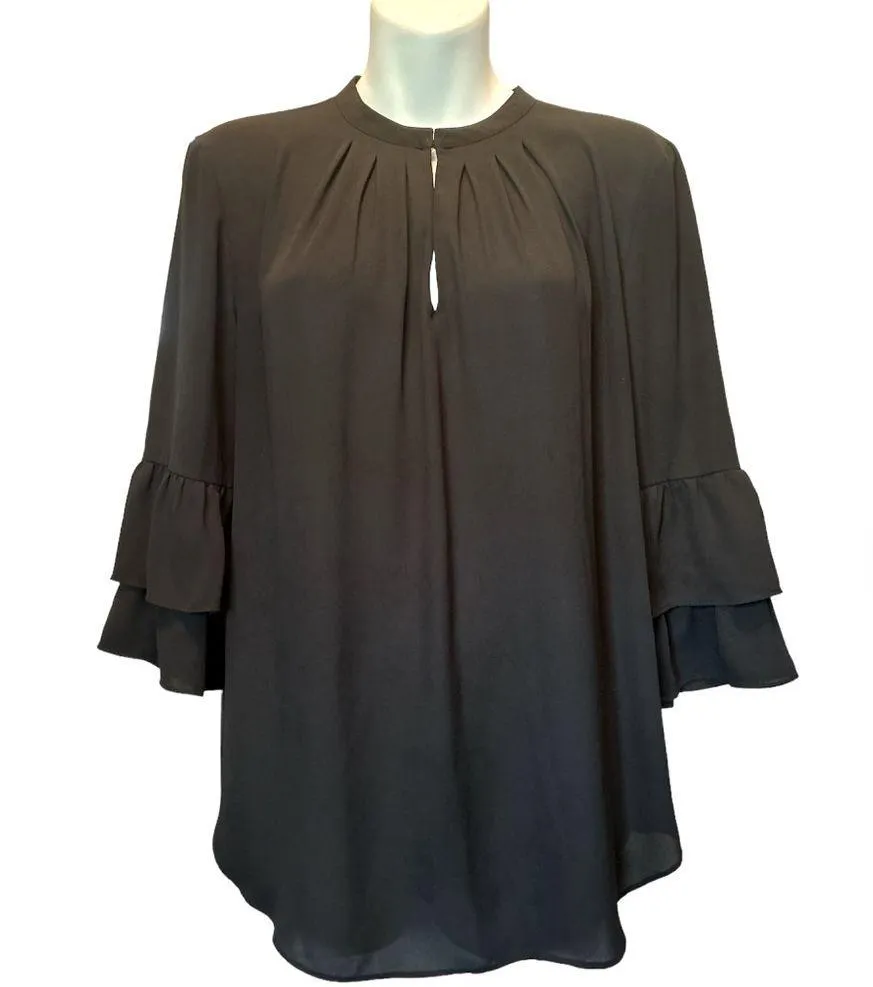 Ann Taylor bell sleeve blouse black - Image 2