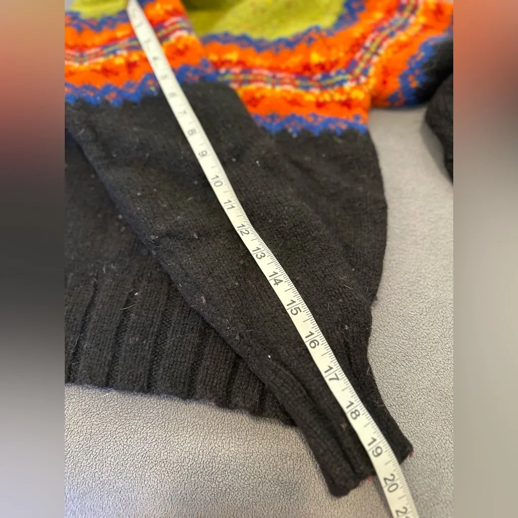 VTG Rare 90s SZ:M Fair Isle Wool Turtleneck Sweater ASO Monica Gellar in Friends Green Size M - Image 7