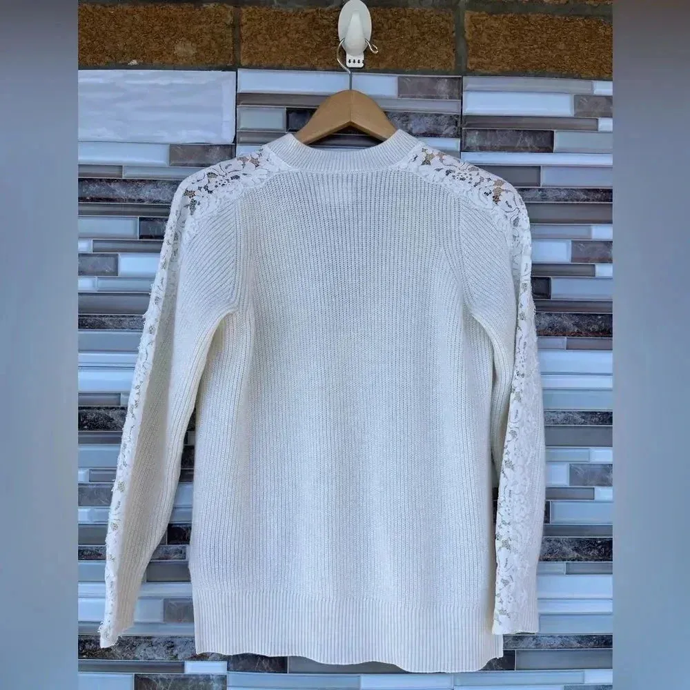 Saylor  Antoinette Pullover Sweater in Creme small - Image 7