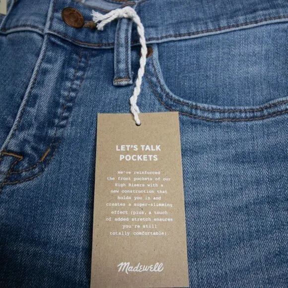 NEW Madewell Skinny Mid-rise ripped Jeans Frankie was, 27P‎ - Image 10