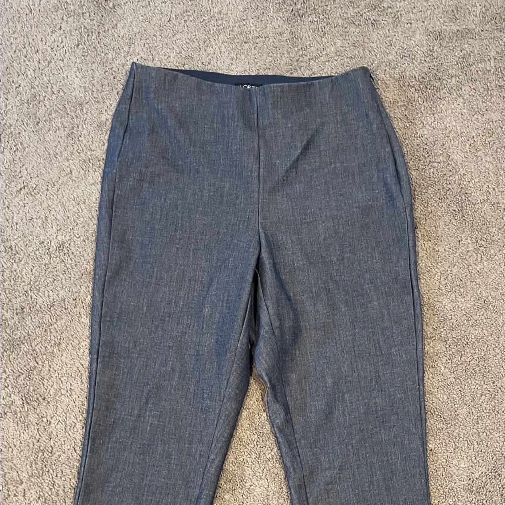 LOFT Womens High Waist Curvy Skinny Charcoal Dress Pants Size 4 - Image 7