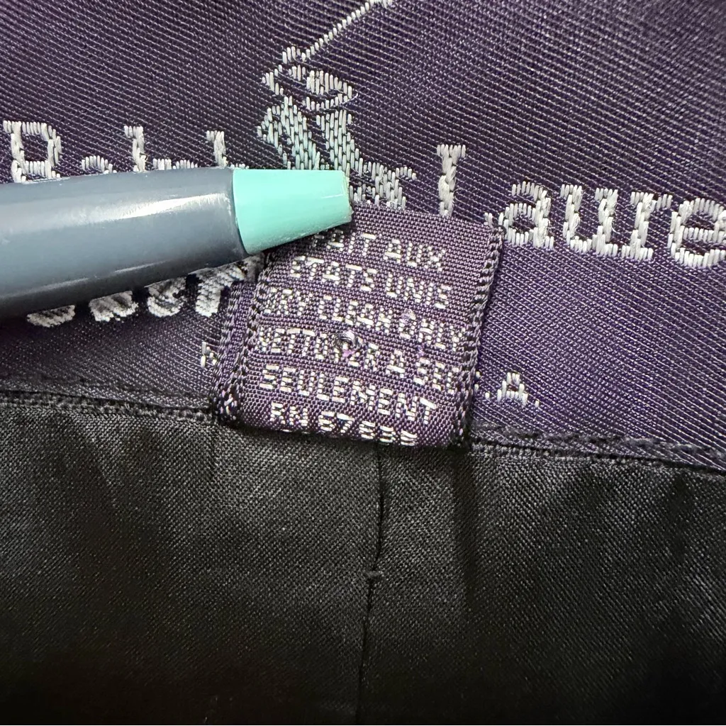 Vintage Ralph Lauren Purple Label Grey Pinstriped Blazer, 100% Wool, Size 8 - Image 11