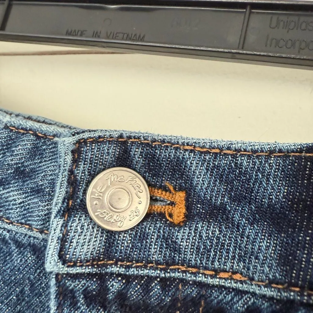 Free People Women’s 29 Bailey Frayed Raw Hem Denim Mini Skirt - Image 2