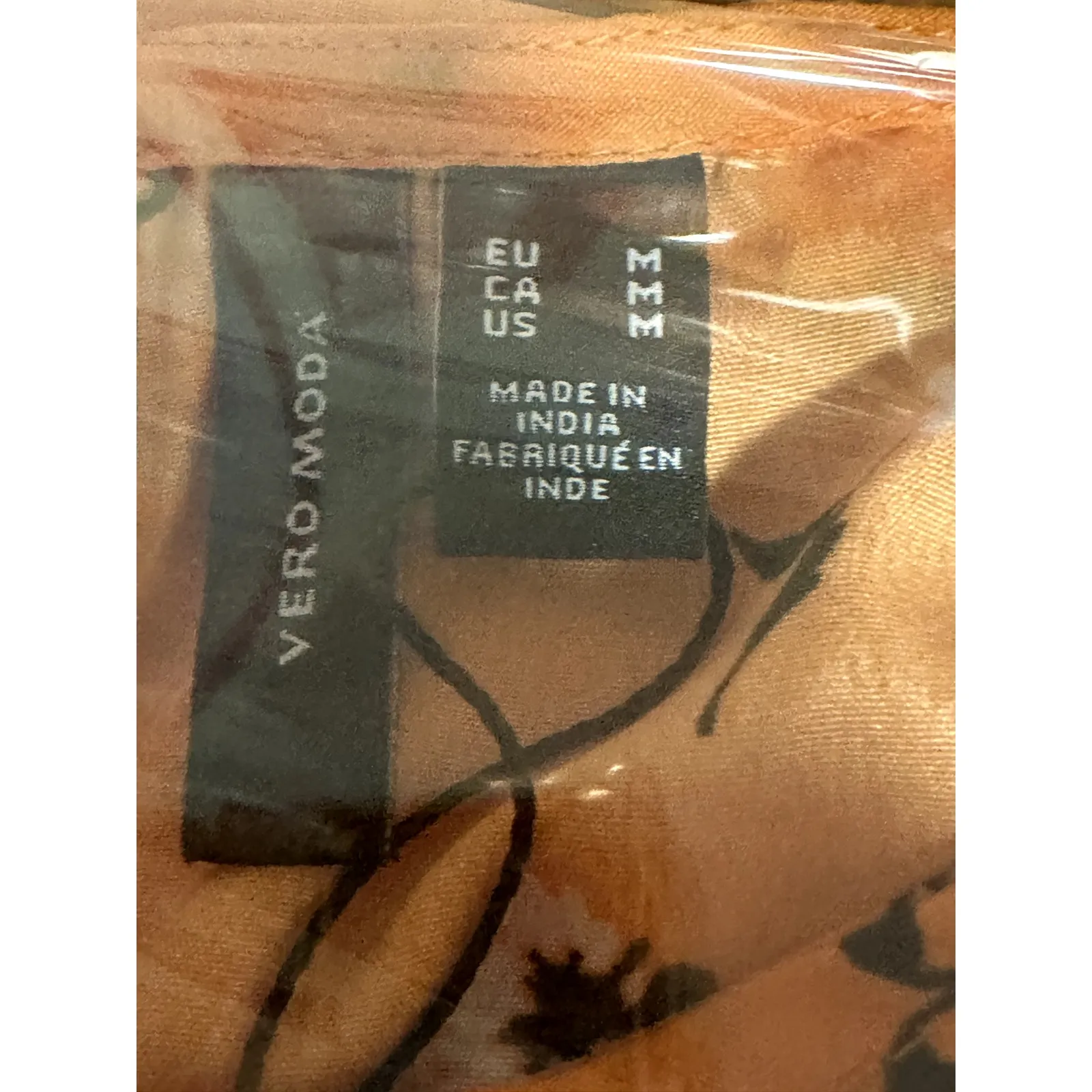 Vero Mada Women's Orange Floral Tie Short Sleeve Mini Dress M NWT - Image 9