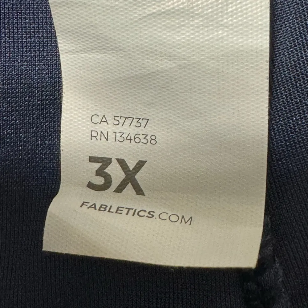 Fabletics Emma Velour Velvet Leggings Size 3X Blue High Waisted Full Length - Image 7