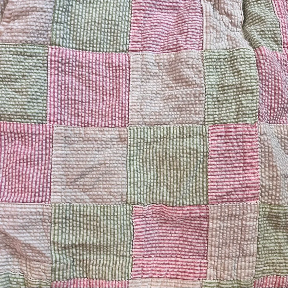 Izod Golf Plaid White Pink Green Seersucker Women's size 6 Skort Skirt - Image 4