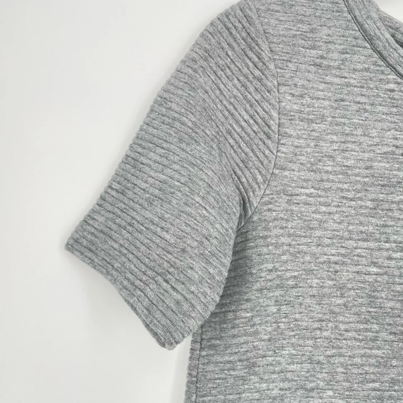 Boden Womens Grey Ottoman Ribbed Short Sleeve Knee Casual Length‎ Dress Size 6 Gray - Image 7