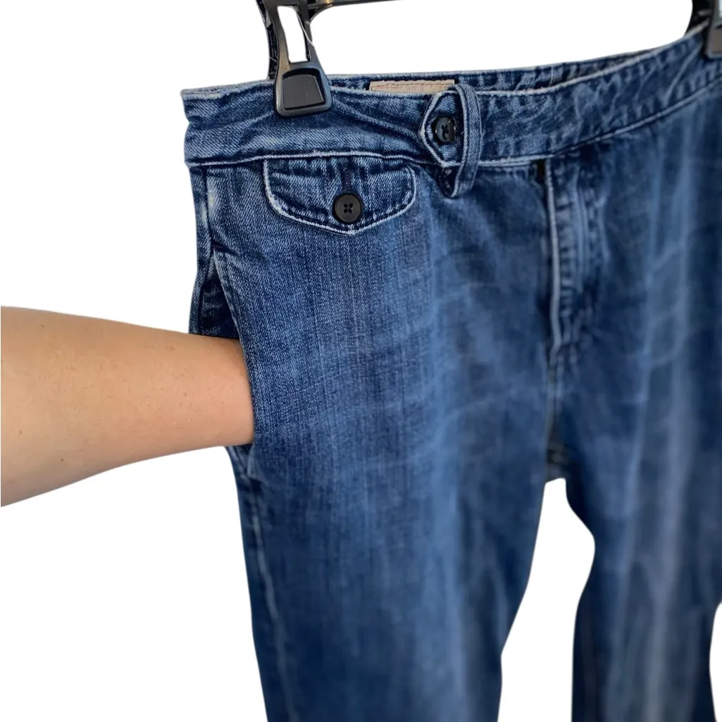 Vintage Polo Ralph Lauren Blue Wide Flare Jeans coastal cowgirl boho Western - Image 5