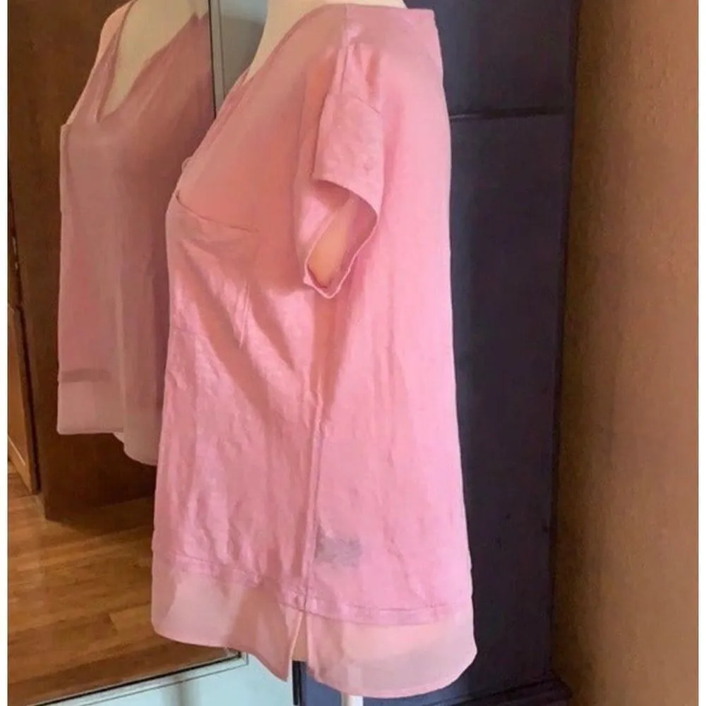 Sanctuary City Mix Linen Tee Size Small - Image 8