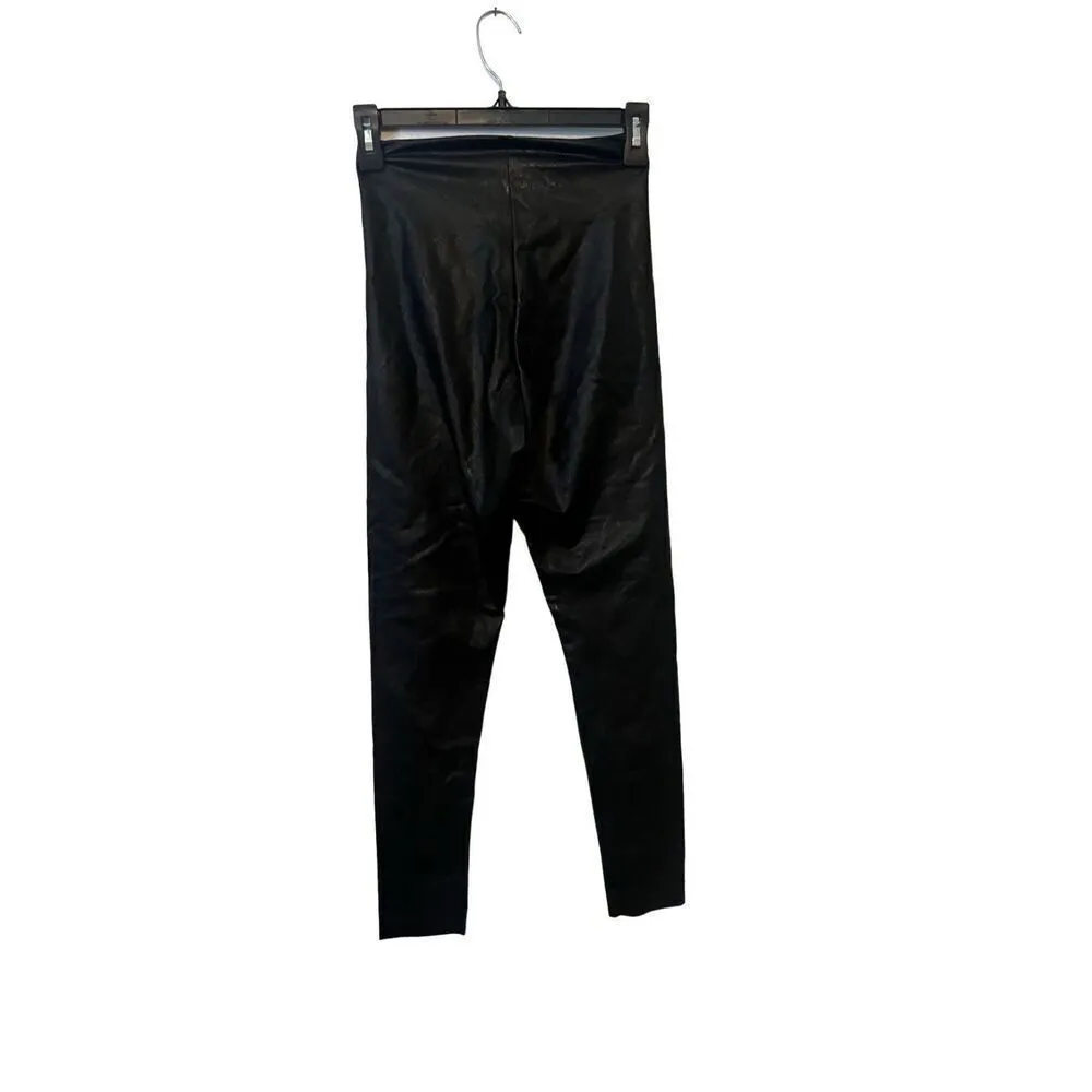 Commando Black Faux Leather Leggings Medium‎ - Image 3