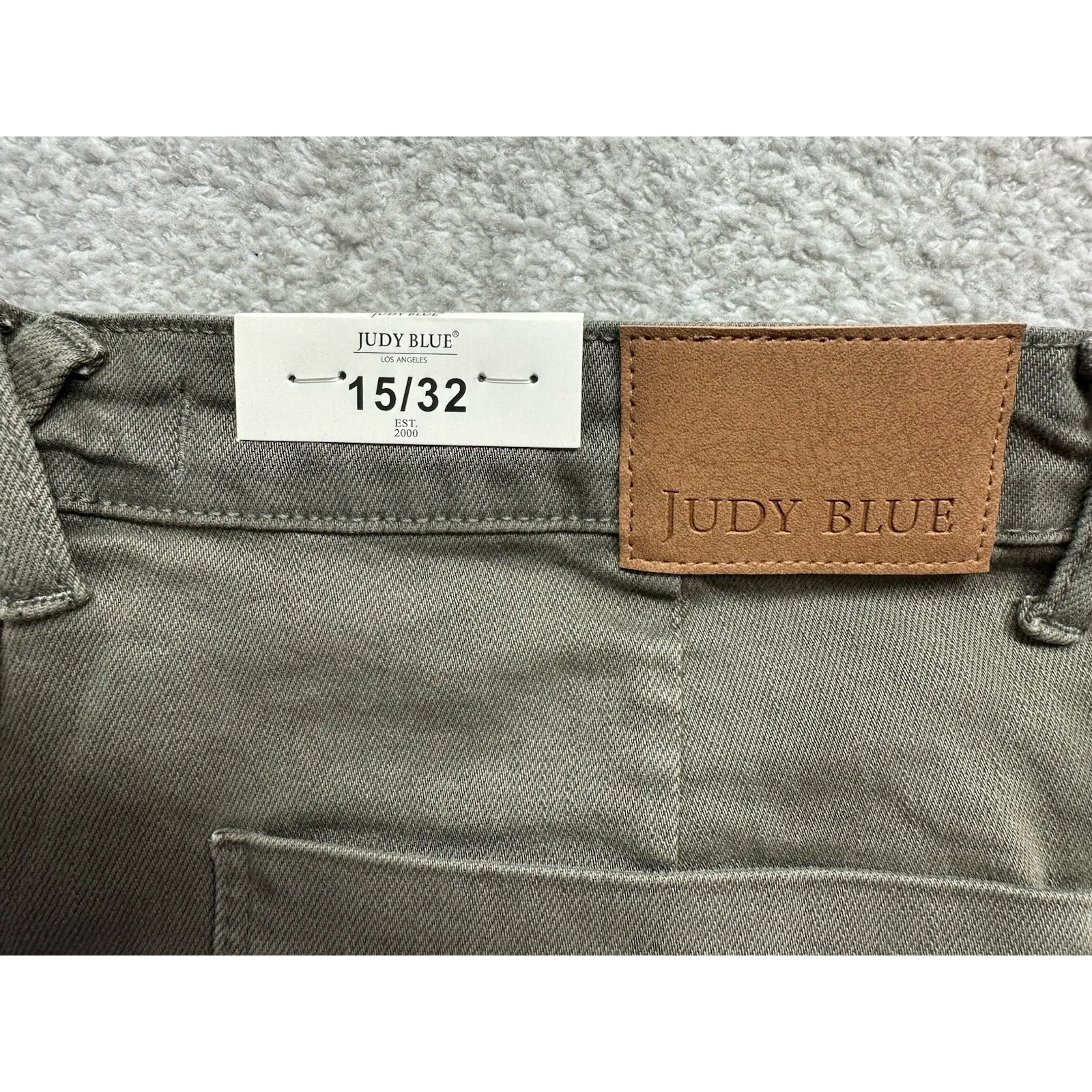 New Judy Olive Green Garment Dyed Wide Leg Crop High‎ Waist Pants 15/32 - Image 12