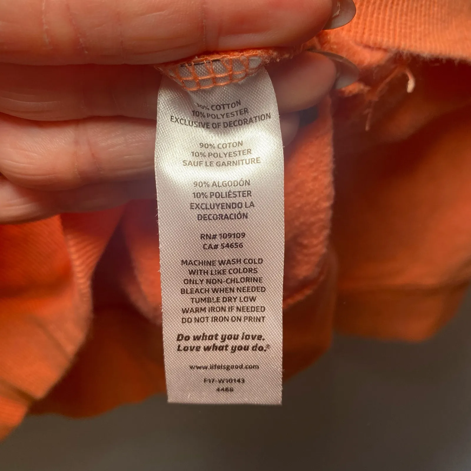 Life Is Good Orange "Hello Sunshine" V-Neck Lightweight Sweatshirt Women's Small - Image 7