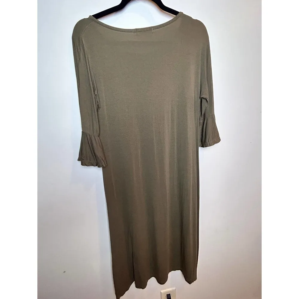 Sign Here Signature Clothing Army Green Swing Dress Comfort Size XS/S - Image 6