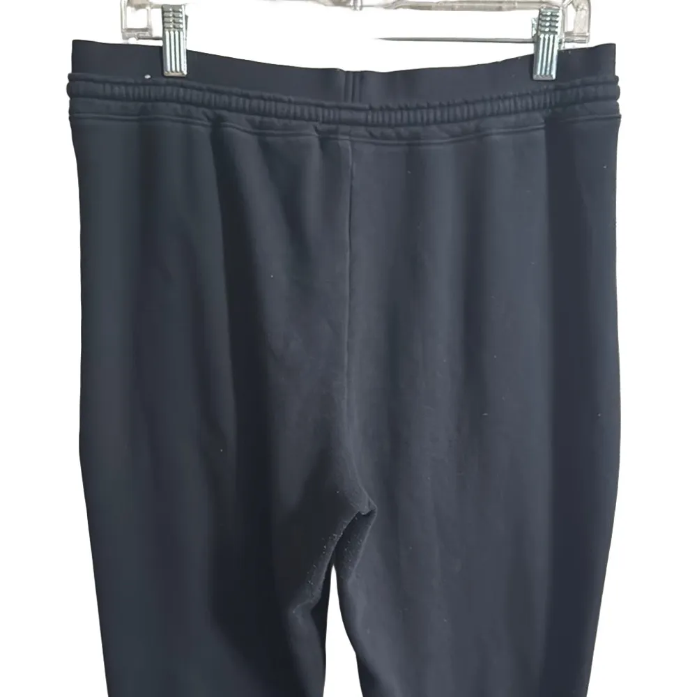 PINK Victoria's Secret Black and White Sweatpants with Tapered Fit - Image 7