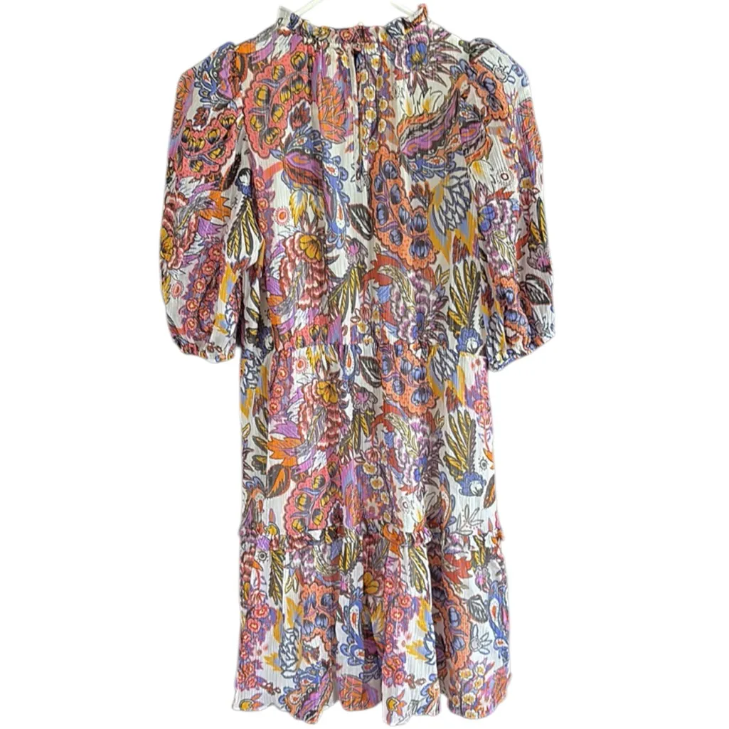 EUC Marie Oliver Silk Blend Floral Ruffle Collar Dress Size XS Retail $398.00 - Image 8