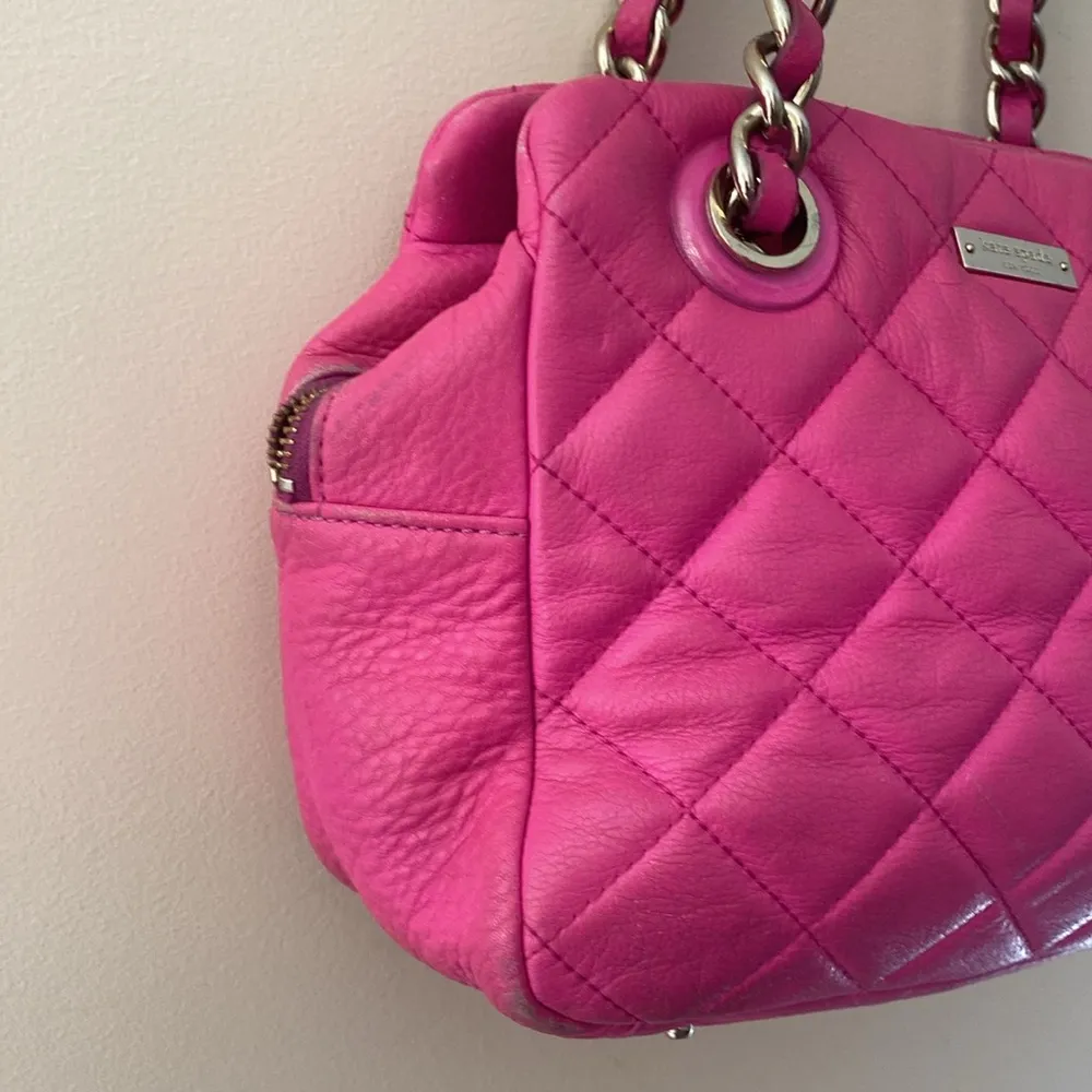 pink leather handbag - Image 3