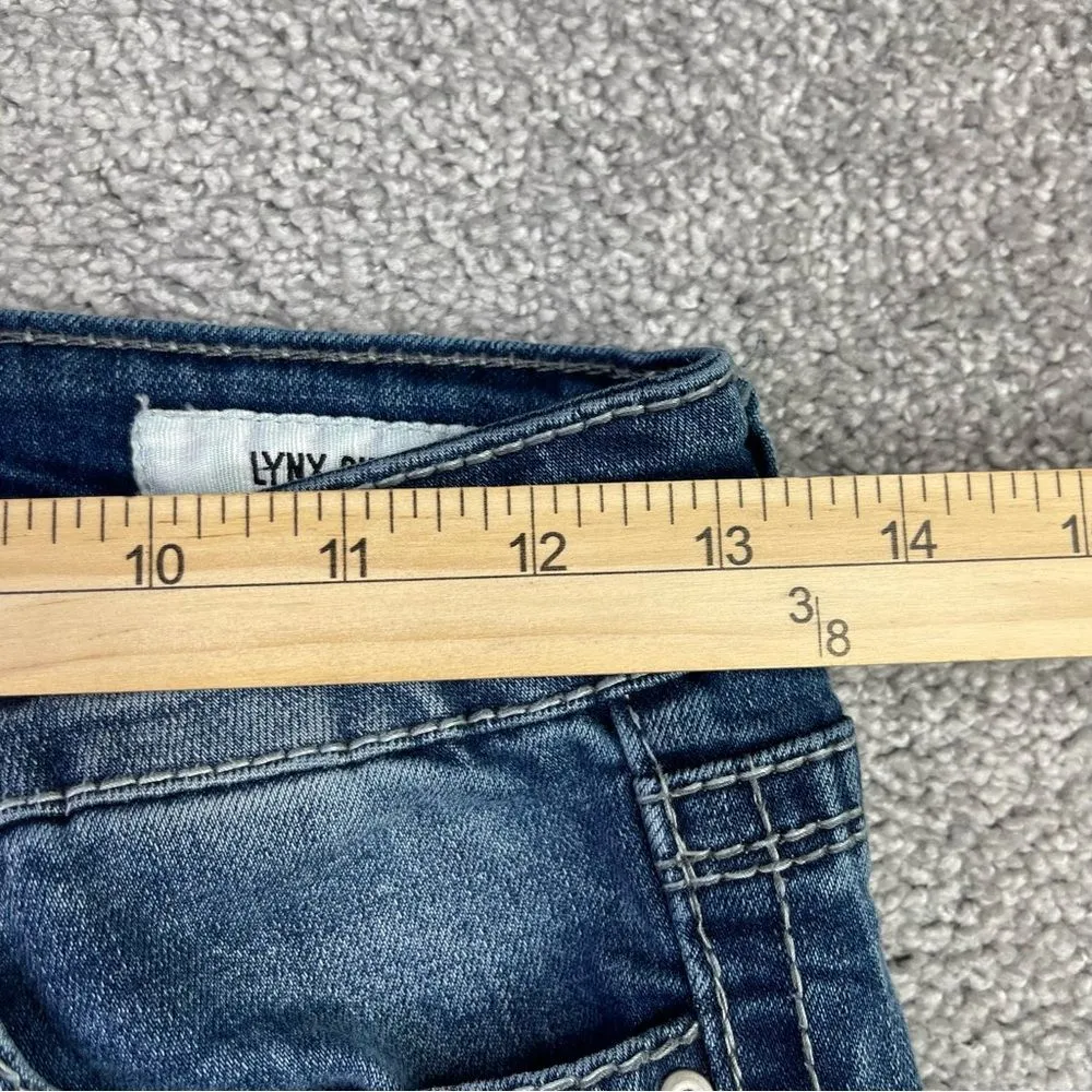 Daytrip Lynx Jeans Women’s 23 Blue Skinny Low Rise Dark Wash Denim Distressed - Image 9