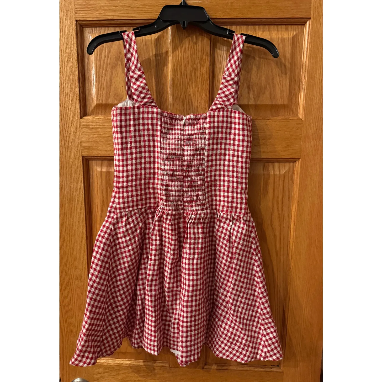 Reformation Sora Gingham Linen Mini Dress - Size 2 - Image 8