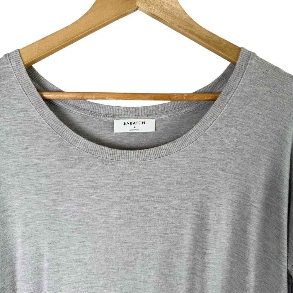 Aritzia‎ Babaton Norris Relaxed T-Shirt in Heather Ashen Grey, Size Small - Image 4