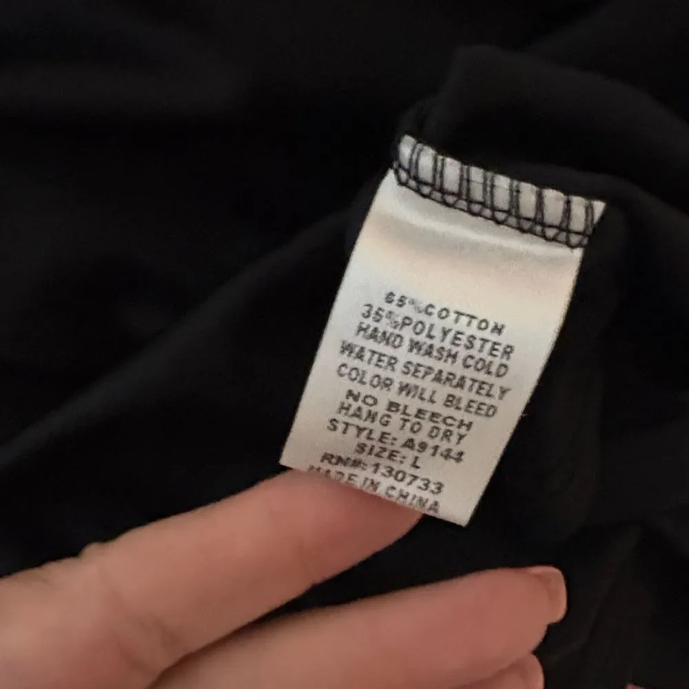 Umgee Black Mini DressBlouse/with Aztec Pattern. Large. - Image 6