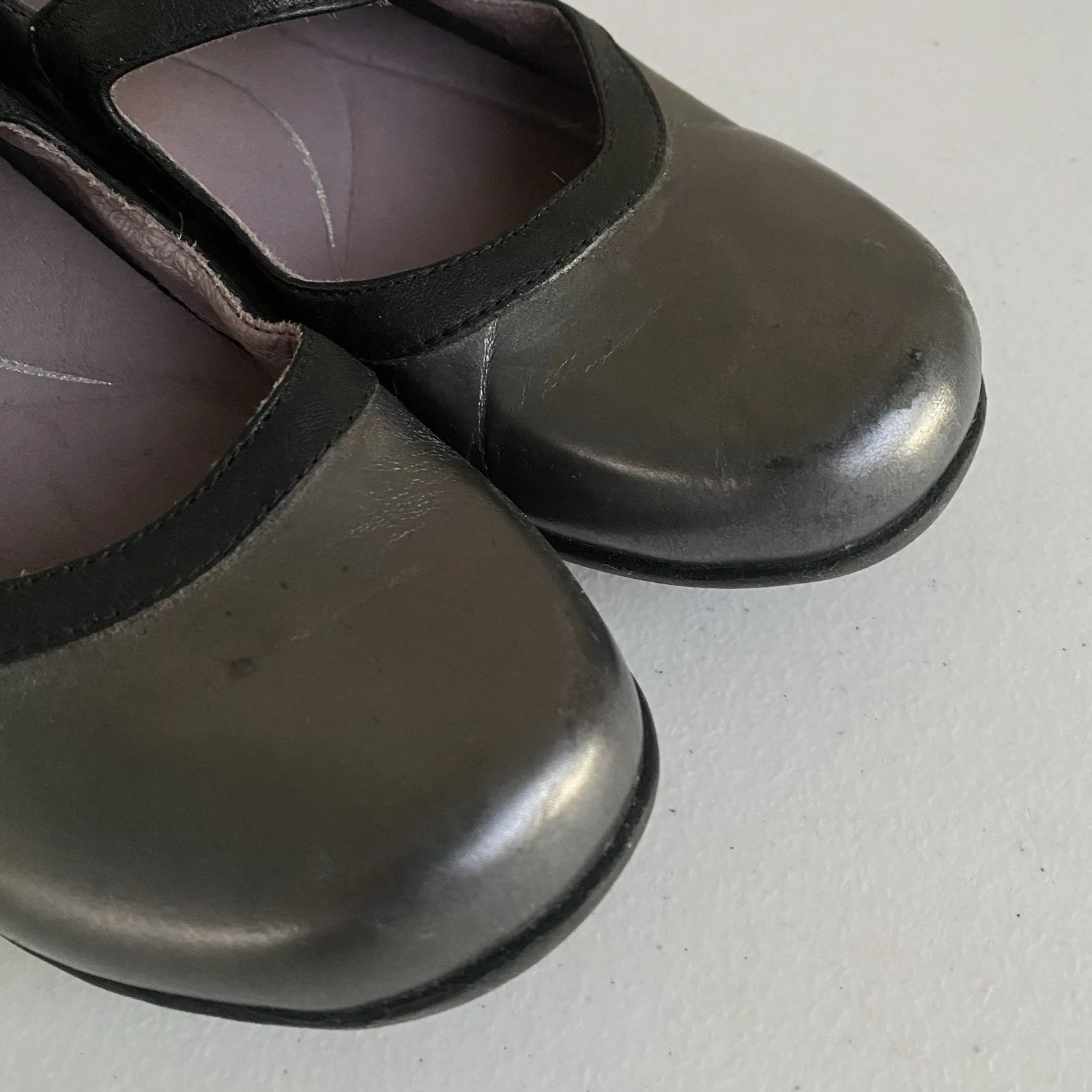Dansko Mary Janes Womens 7 Misty Metallic Nappa 39 Pewter Leather Shoes - Image 4