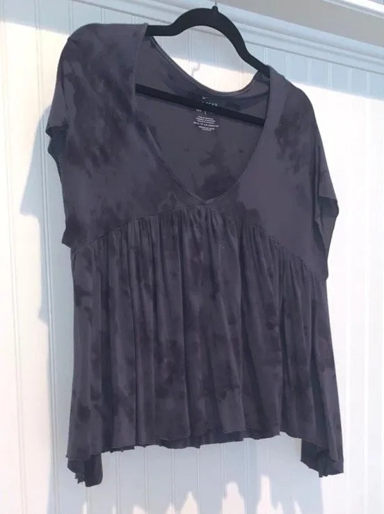 Aerie Soft & Sexy Gray Tie-Dye Tee - Image 2