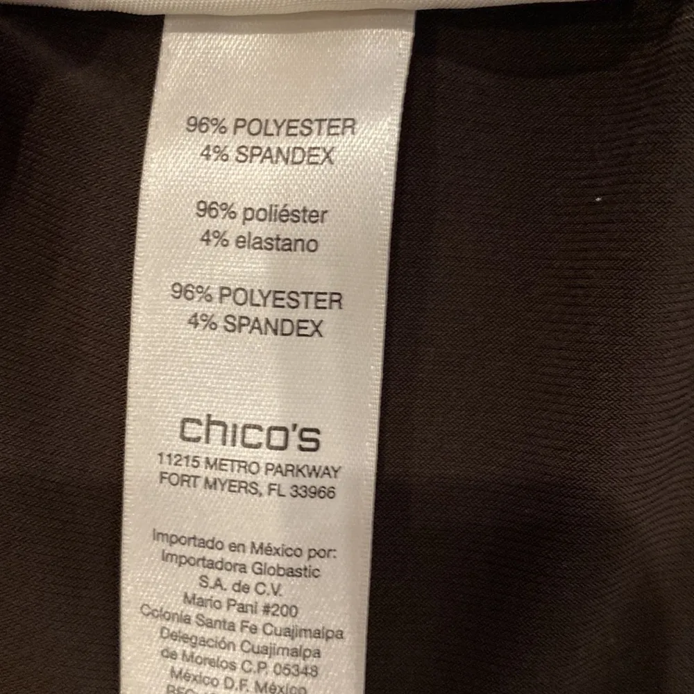 Chico’s Chocolate Brown Elastic Waist Ruched Ankle Ankle Pants Stretch EUC Sz 16 - Image 11