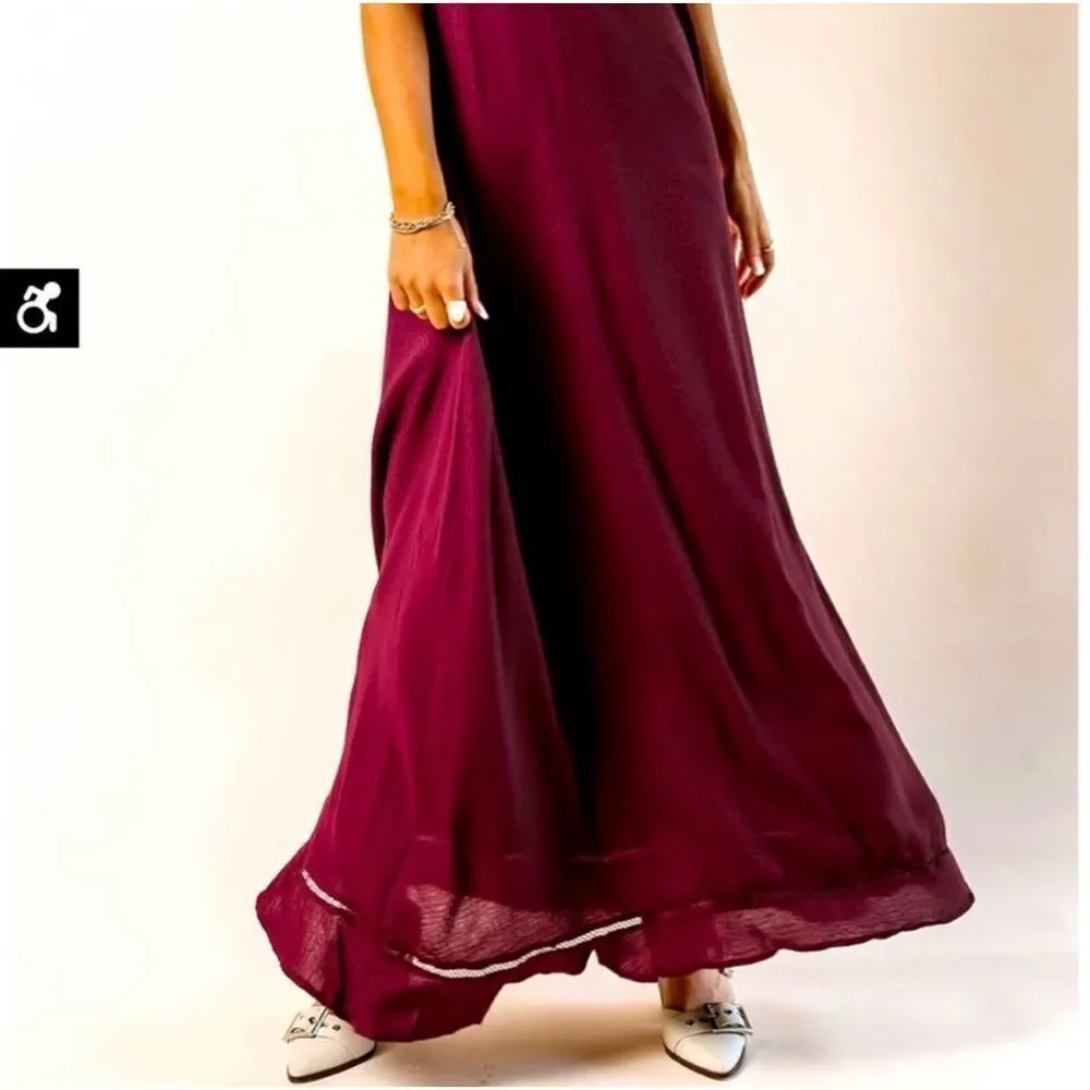 ✨Maroon Polka Dot Collared Maxi Dress✨ - Image 4