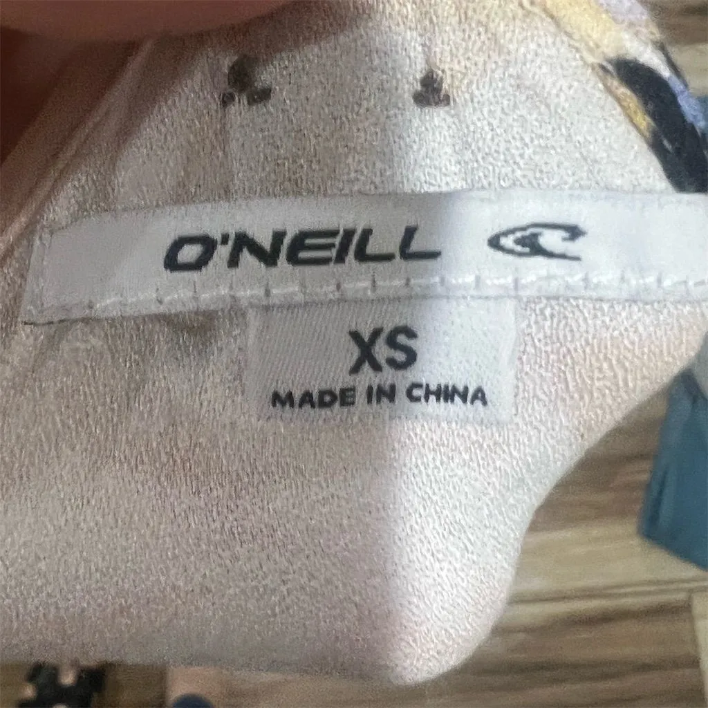 O'Neill Brandon Wrap Dress XS Multicolor Floral Summer Adjustable Straps - Image 7